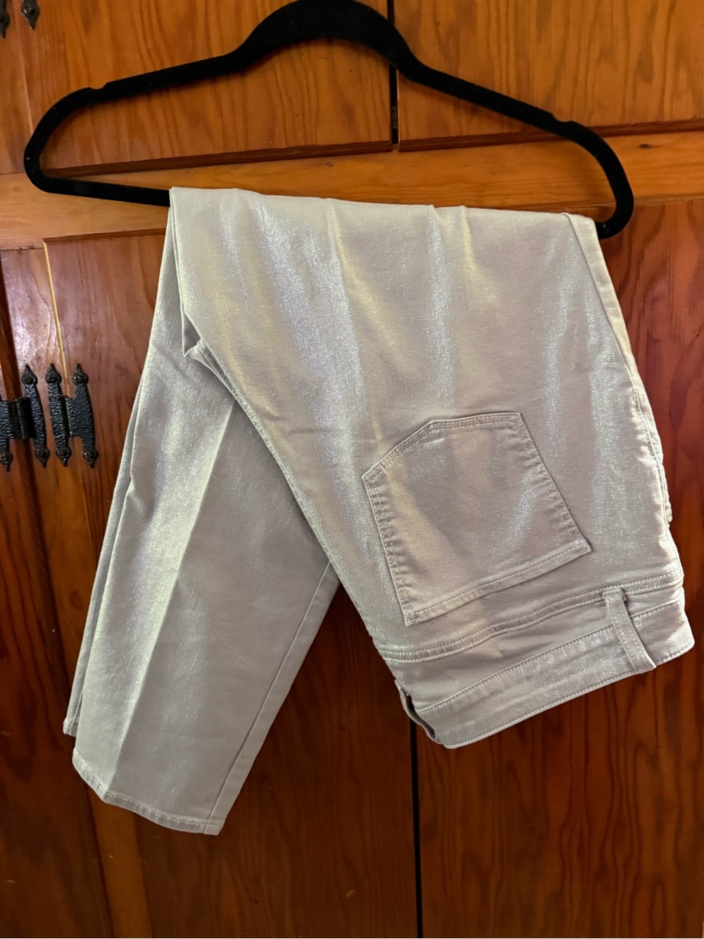Talbots Metallic Silver Slim Ankle Jean - Women's - Picture 2 of 5